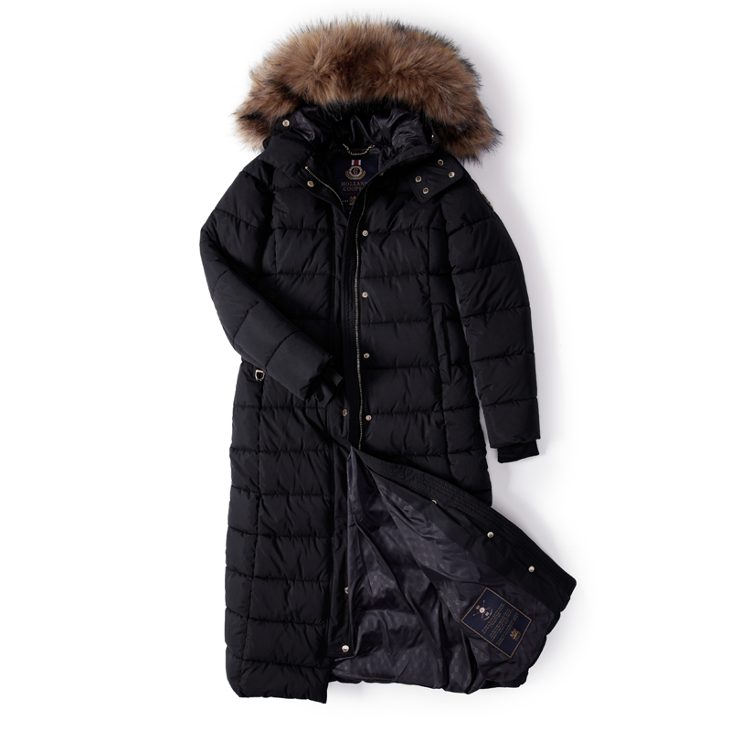 Holland Cooper Stoneleigh Longline Coat - Black-5